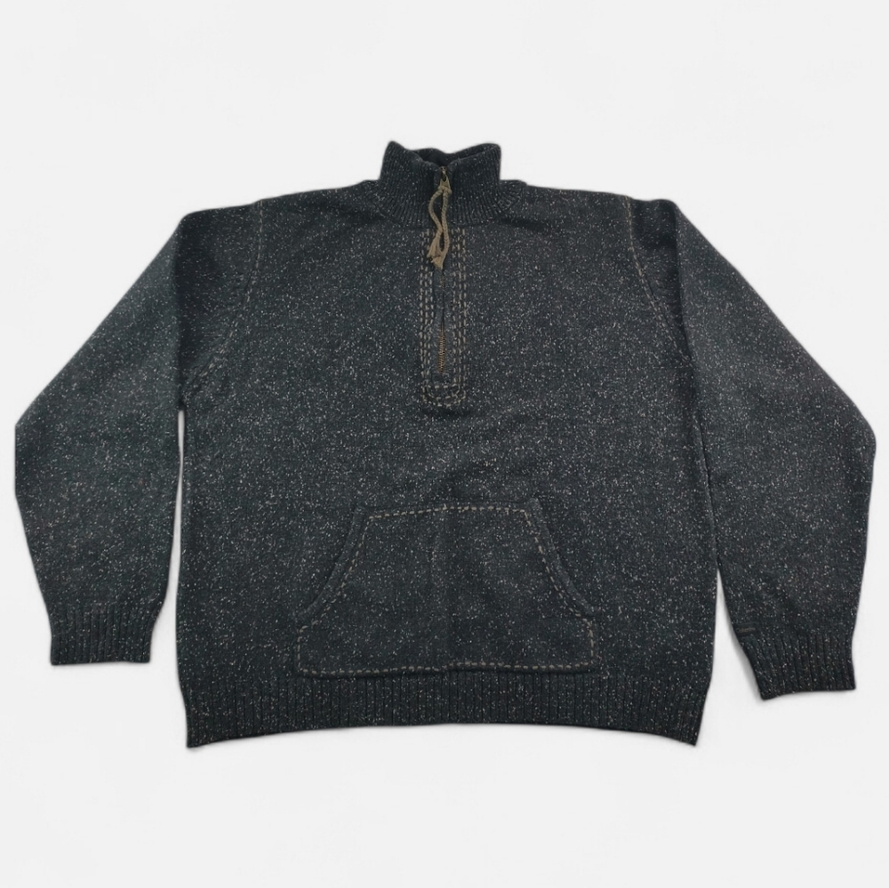 Columbia Women’s L Wool Blend Speckled Knit Half Zip Sweater Pullover